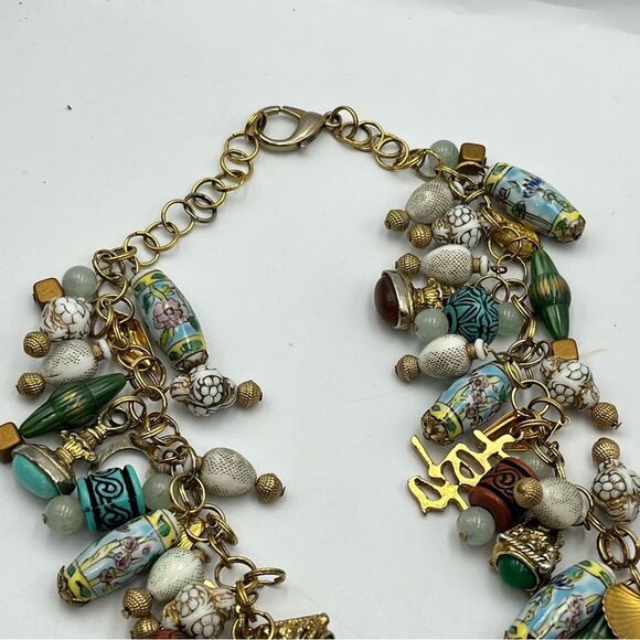 Vintage dragon 1960s handmade chunky charm Statement pendant Necklace - Picture 15 of 16